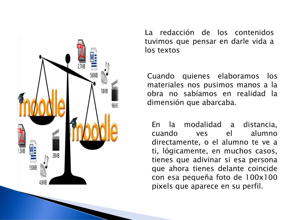La redacción de los contenidos tuvimos que pensar en darle vida a los textos