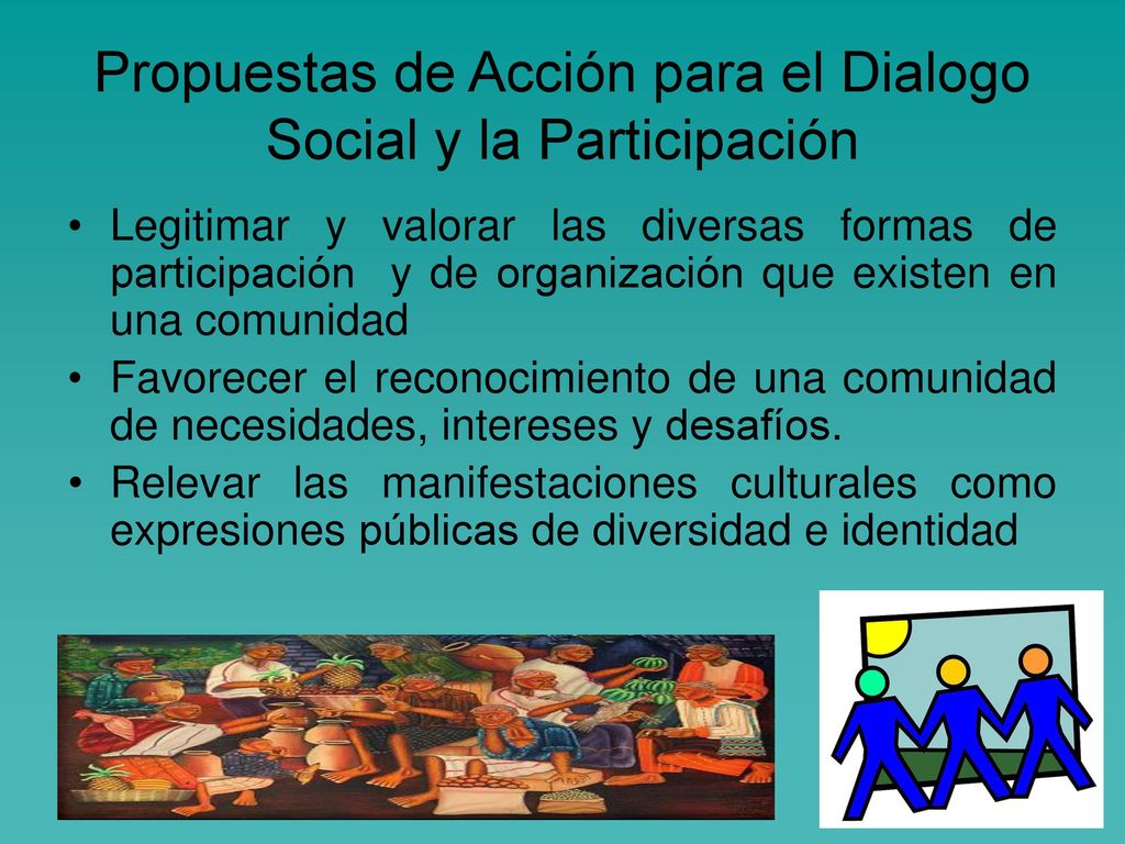 Propuestas de Acción para el Dialogo Social y la Participación