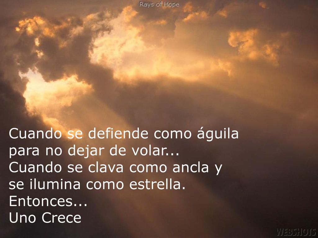 Cuando se defiende como águila para no dejar de volar...