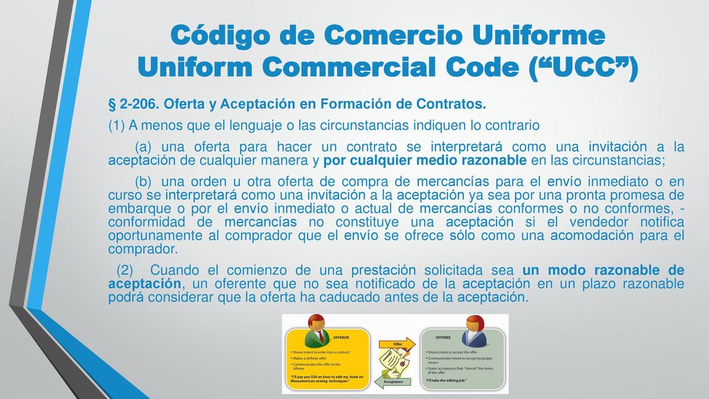 Código de Comercio Uniforme Uniform Commercial Code ( UCC )