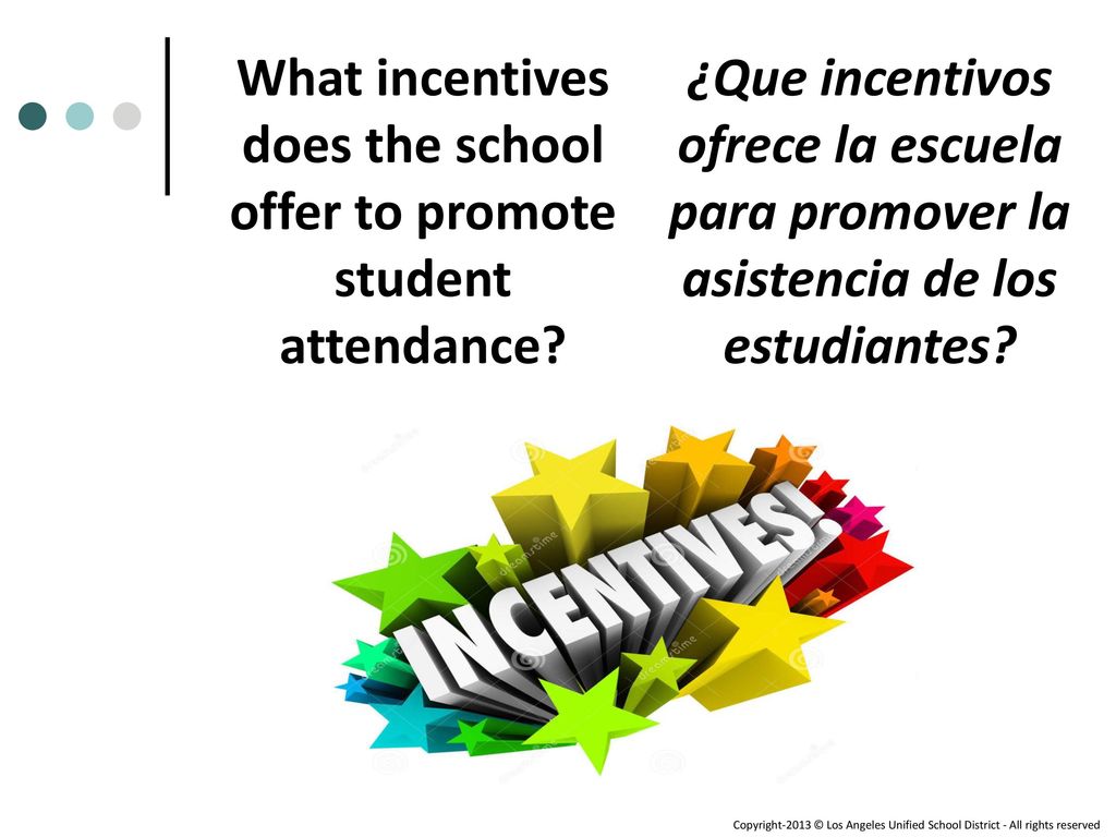 What incentives does the school offer to promote student attendance
