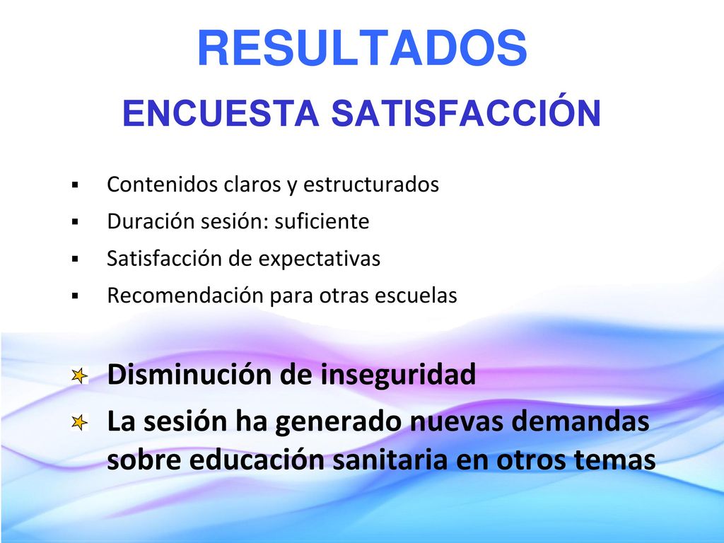 RESULTADOS ENCUESTA SATISFACCIÓN