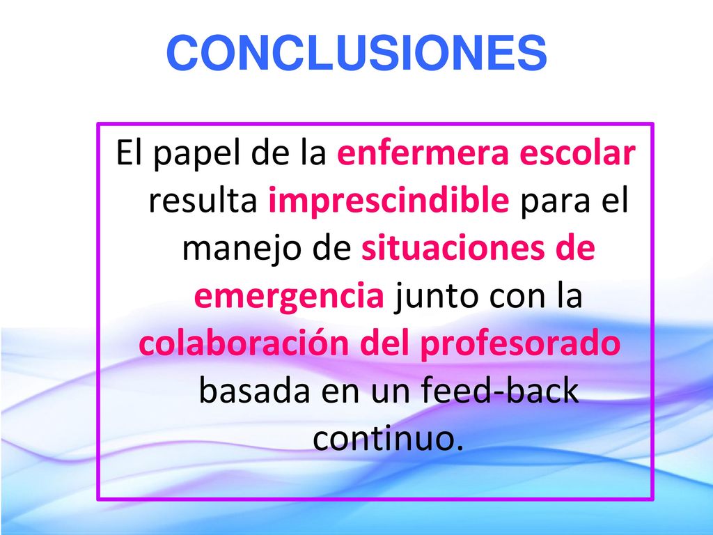 colaboración del profesorado basada en un feed-back continuo.