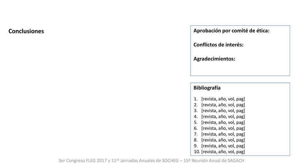 Conclusiones Aprobación por comité de ética: Conflictos de interés: