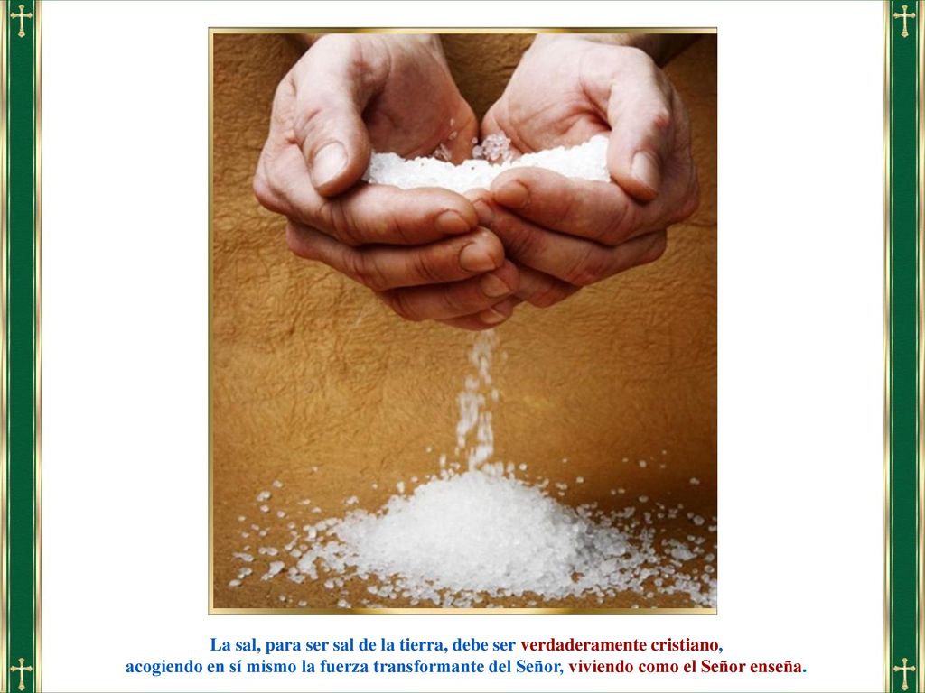 La sal, para ser sal de la tierra, debe ser verdaderamente cristiano,