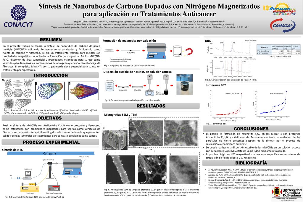 Síntesis de Nanotubos de Carbono Dopados con Nitrógeno Magnetizados para aplicación en Tratamientos Anticancer