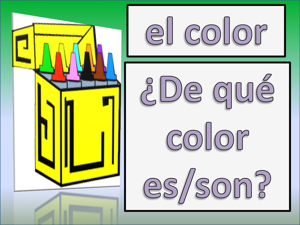 el color ¿De qué color es/son What color is/are