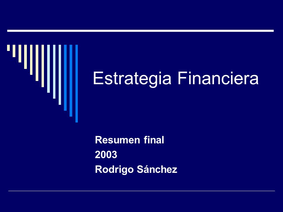 Estrategia Financiera