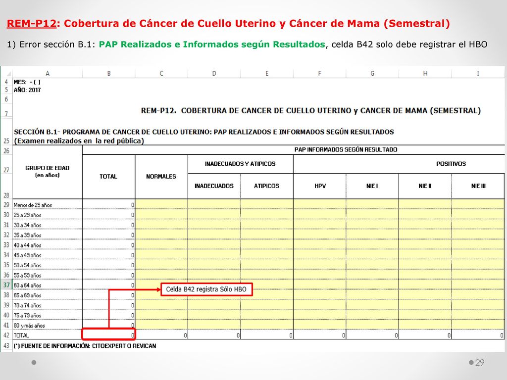 REM-P12: Cobertura de Cáncer de Cuello Uterino y Cáncer de Mama (Semestral)