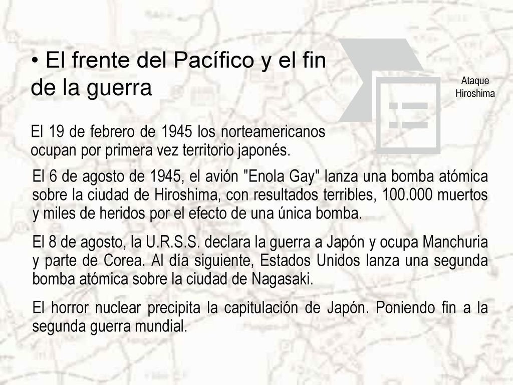 El frente del Pacífico y el fin de la guerra