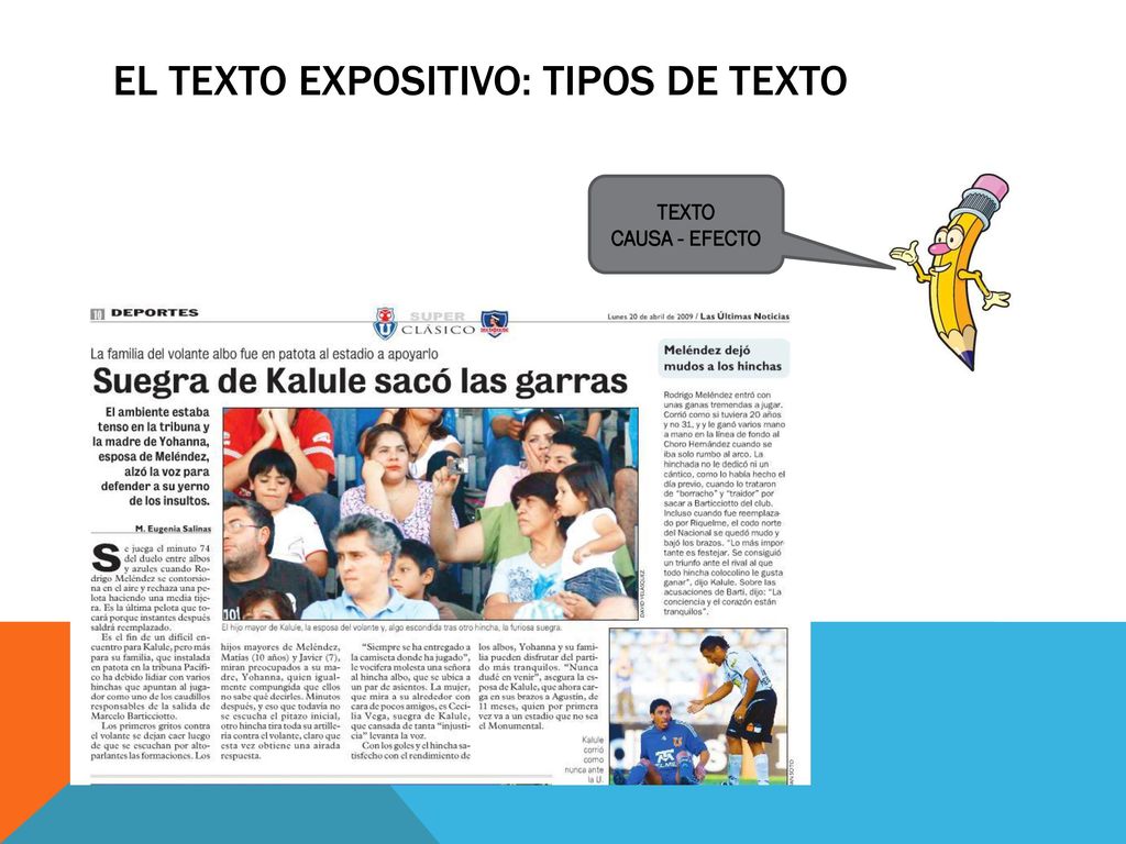 El texto expositivo: tipos de texto