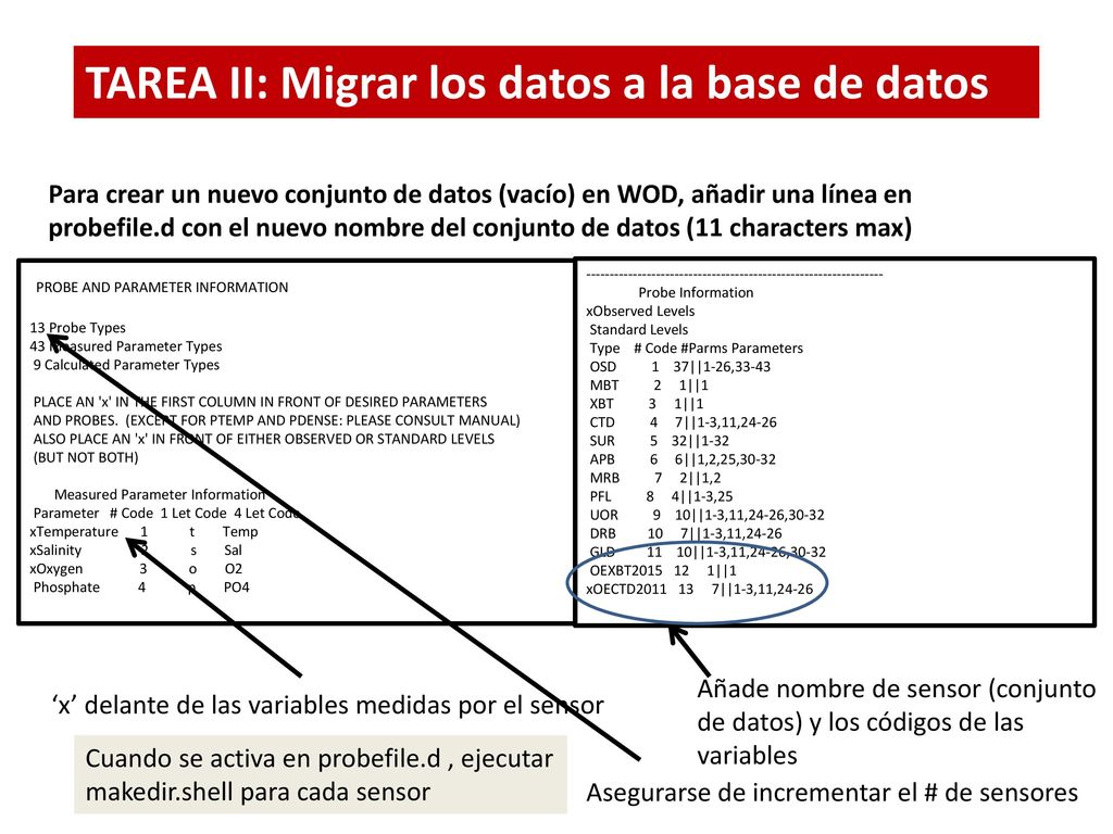 TAREA II: Migrar los datos a la base de datos