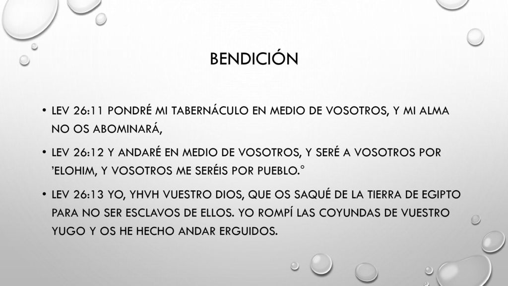 bendición Lev 26:11 Pondré mi Tabernáculo en medio de vosotros, y mi alma no os abominará,