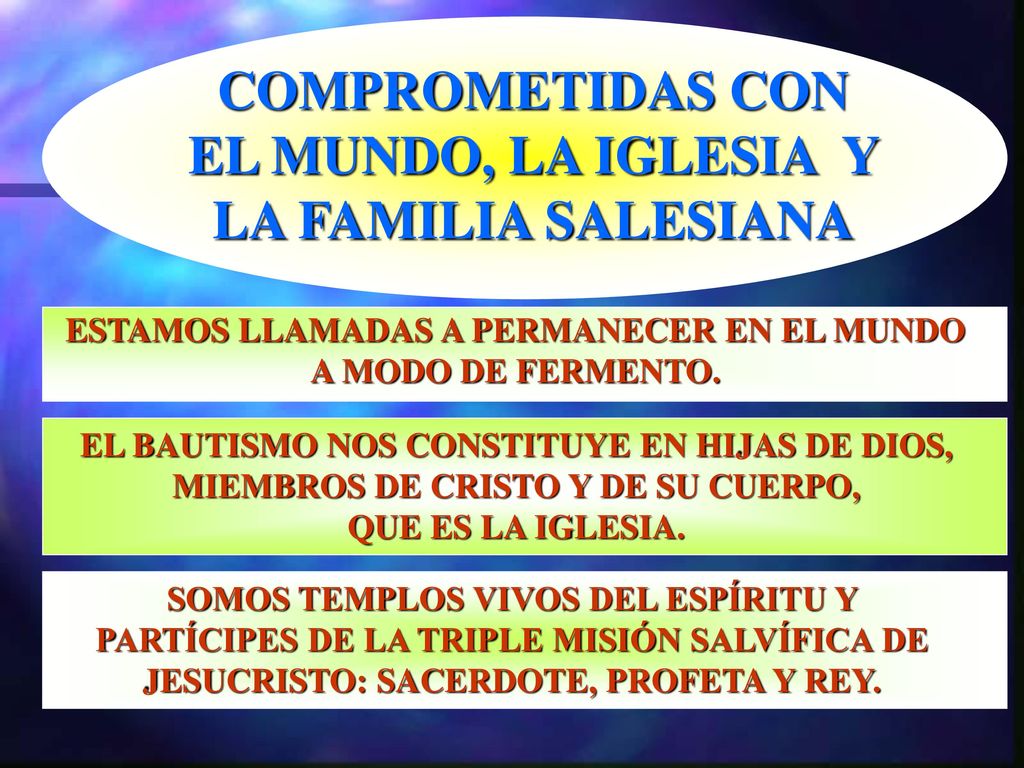 COMPROMETIDAS CON EL MUNDO, LA IGLESIA Y LA FAMILIA SALESIANA