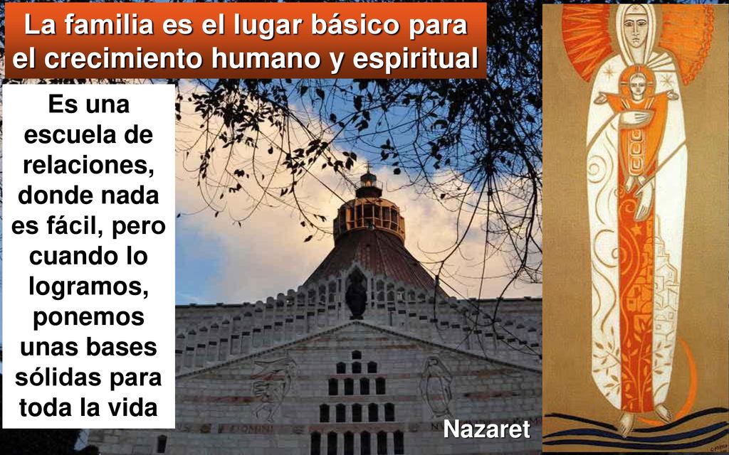 La familia es el lugar básico para el crecimiento humano y espiritual