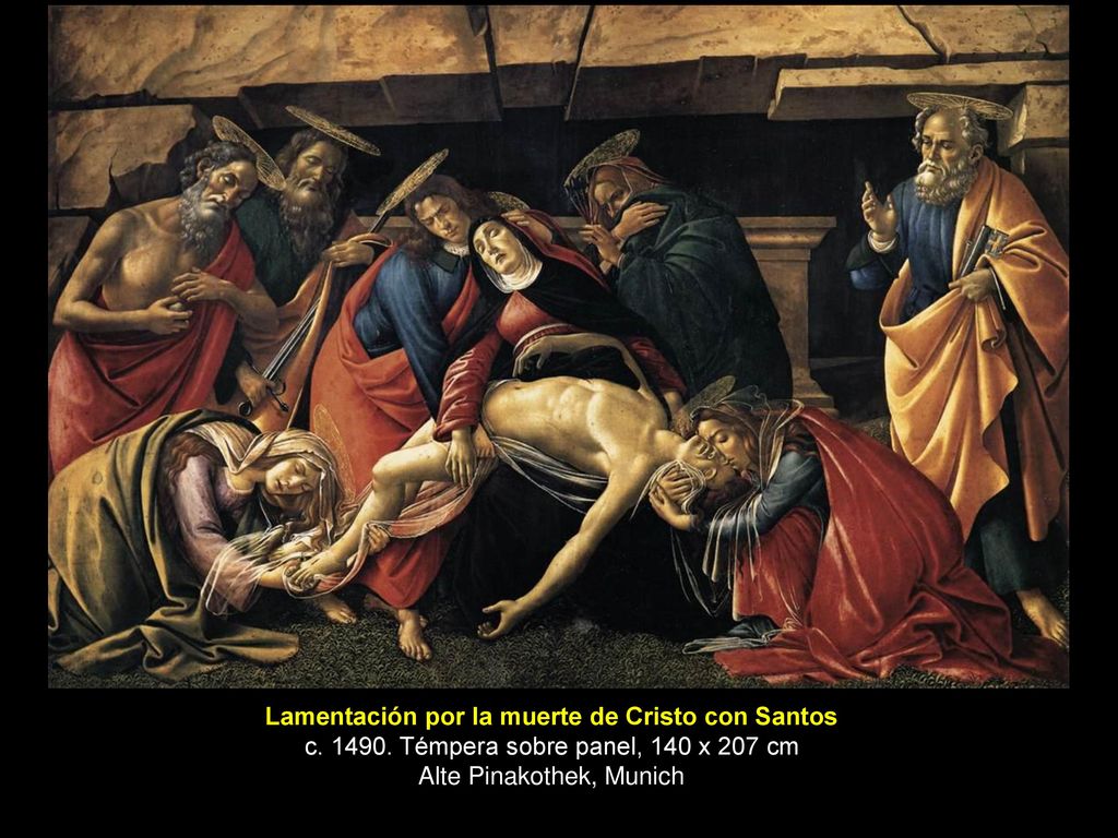 Lamentación por la muerte de Cristo con Santos c. 1490