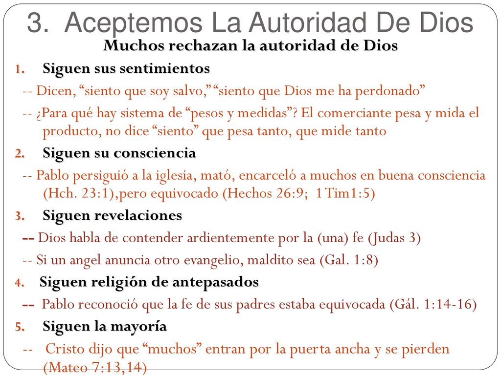 3. Aceptemos La Autoridad De Dios