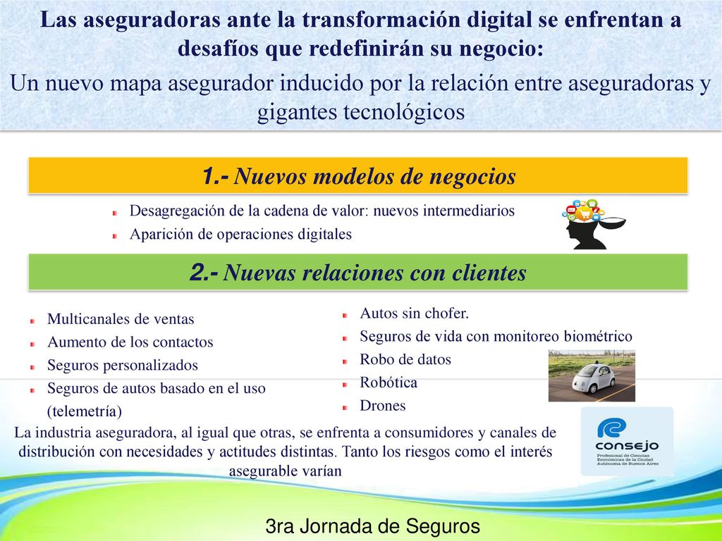 1.- Nuevos modelos de negocios 2.- Nuevas relaciones con clientes