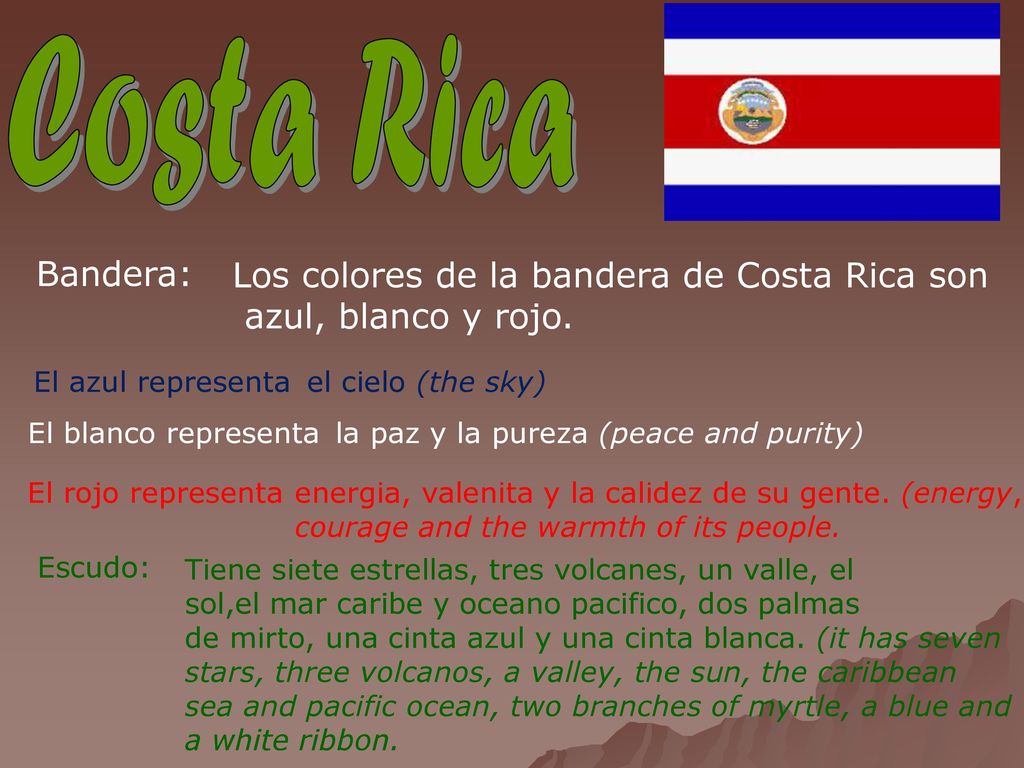 Costa Rica Bandera: Los colores de la bandera de Costa Rica son