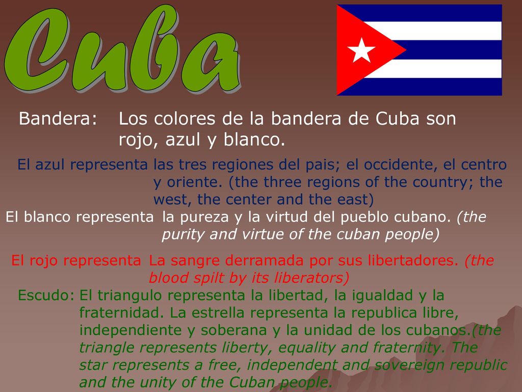 Cuba Bandera: Los colores de la bandera de Cuba son