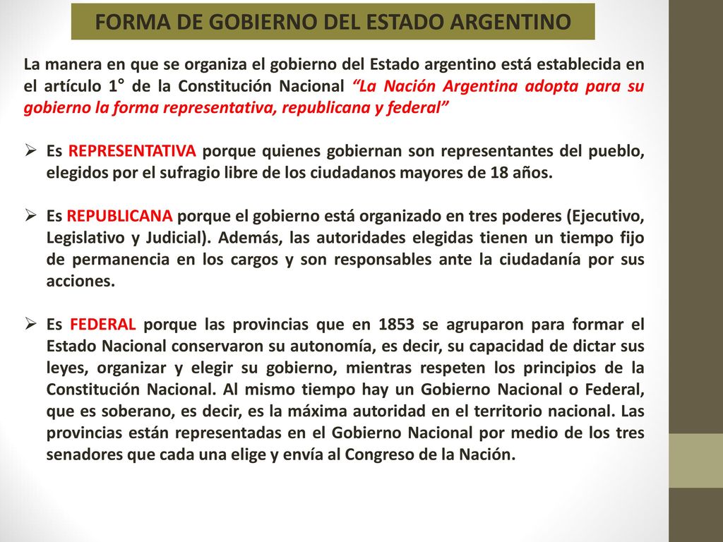 Organizacion Politica Del Estado Argentino Ppt Descargar