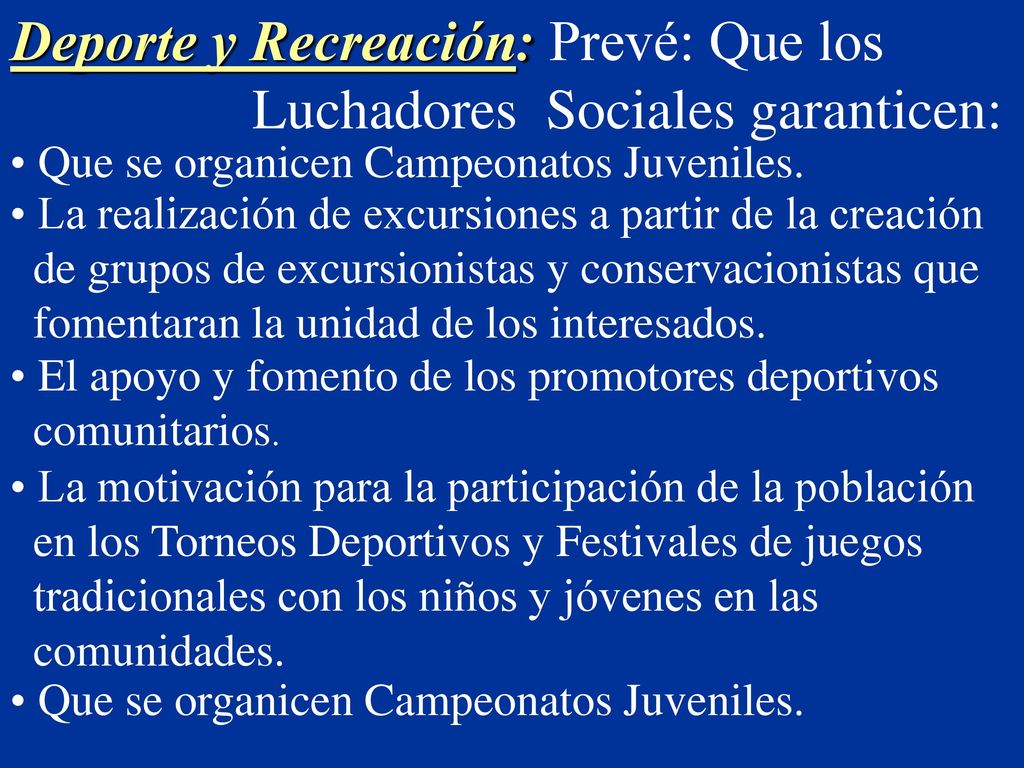 Deporte y Recreación: Prevé: Que los Luchadores Sociales garanticen: