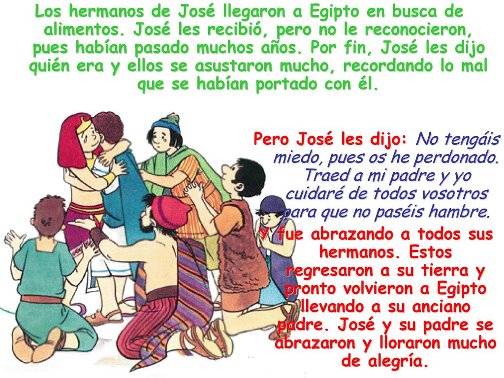 Los hermanos de José llegaron a Egipto en busca de alimentos