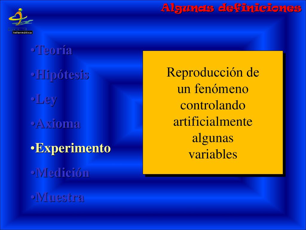Teoría Hipótesis Reproducción de Ley un fenómeno Axioma controlando