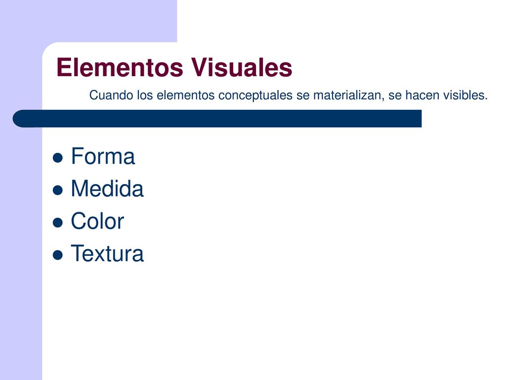 Elementos Visuales Forma Medida Color Textura