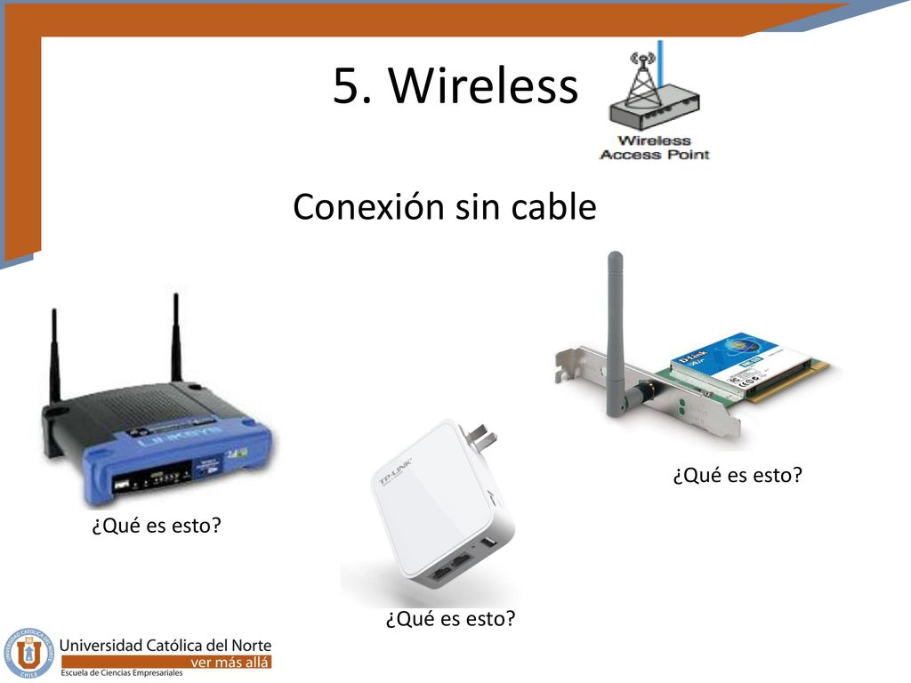 5. Wireless Conexión sin cable ¿Qué es esto ¿Qué es esto