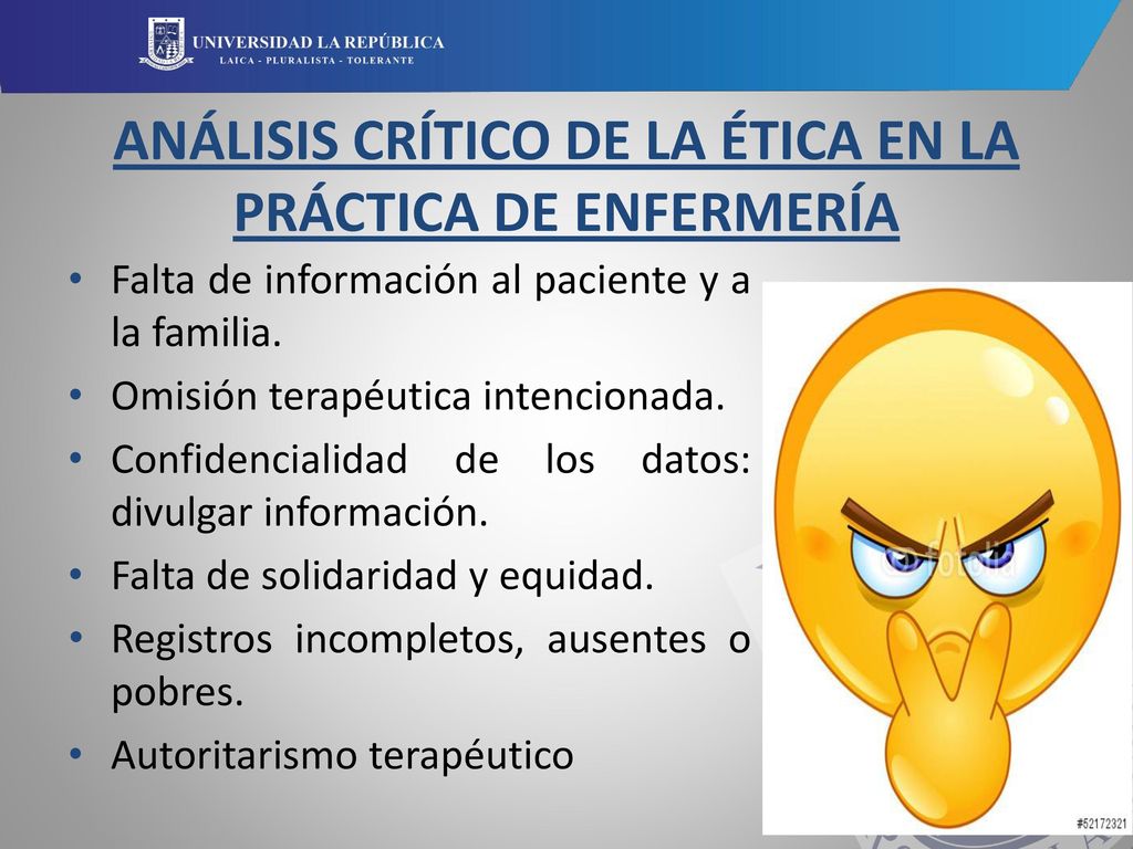 ANÁLISIS CRÍTICO DE LA ÉTICA EN LA PRÁCTICA DE ENFERMERÍA