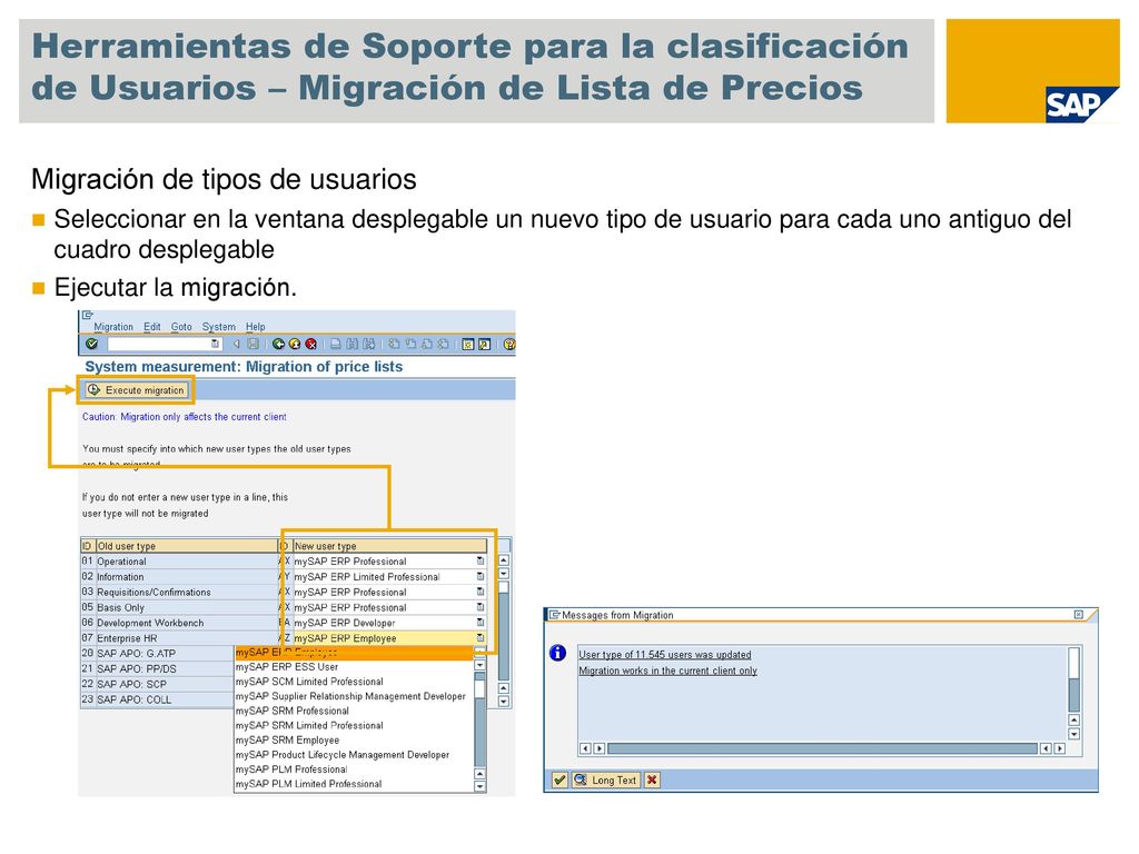 Herramientas de Soporte para la clasificación de Usuarios – Migración de Lista de Precios