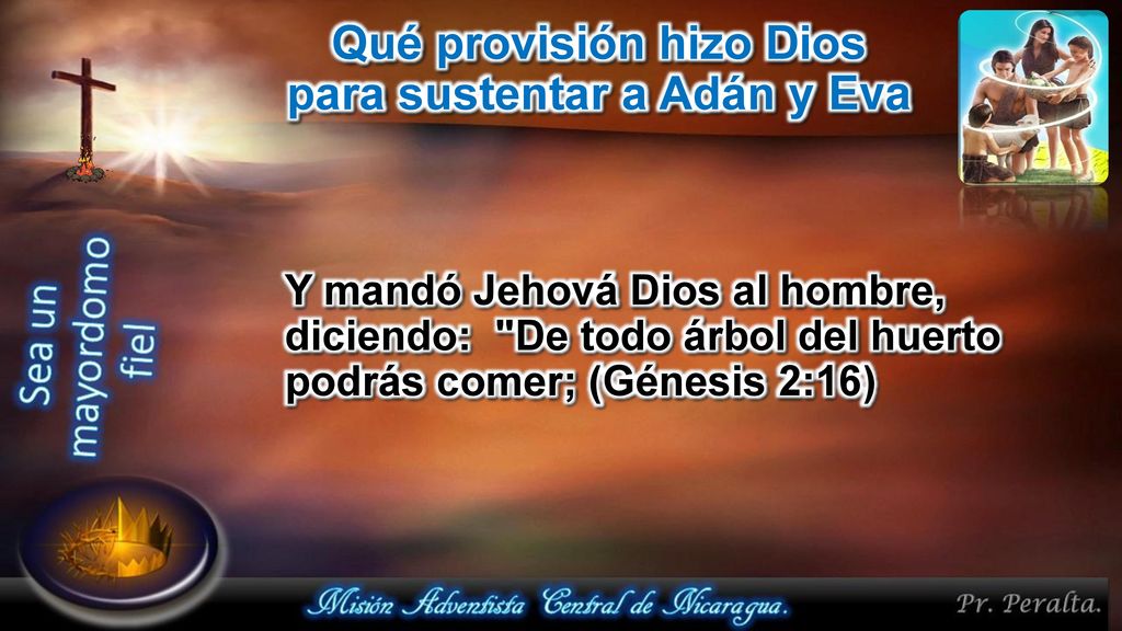 Qué provisión hizo Dios para sustentar a Adán y Eva