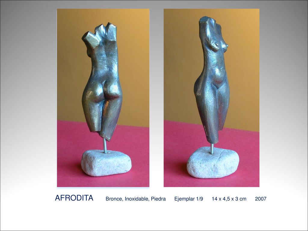 AFRODITA Bronce, Inoxidable, Piedra Ejemplar 1/9 14 x 4,5 x 3 cm 2007