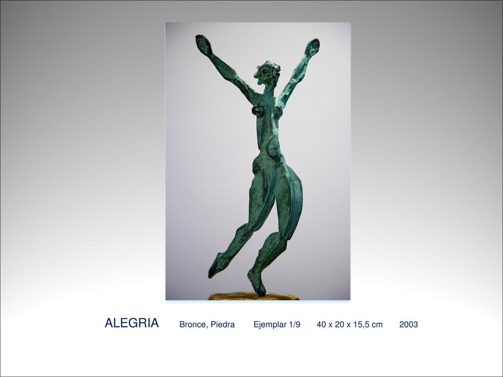 ALEGRIA Bronce, Piedra Ejemplar 1/9 40 x 20 x 15,5 cm 2003