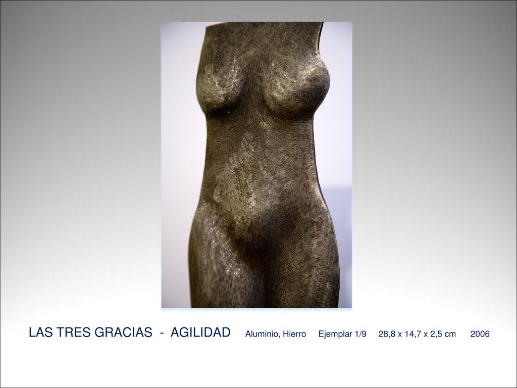 LAS TRES GRACIAS - AGILIDAD Aluminio, Hierro Ejemplar 1/9 28,8 x 14,7 x 2,5 cm 2006