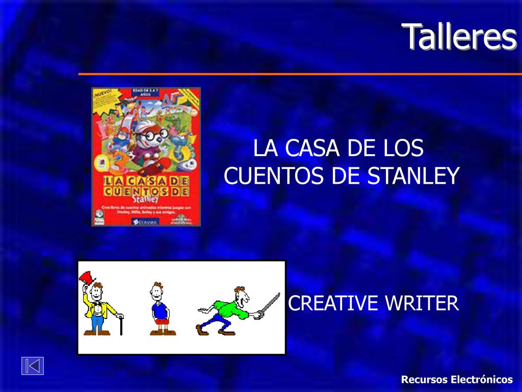 Talleres LA CASA DE LOS CUENTOS DE STANLEY CREATIVE WRITER