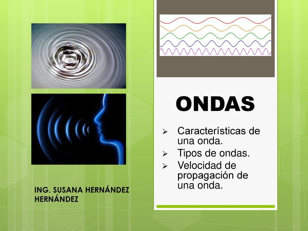 ONDAS Características de una onda. Tipos de ondas.