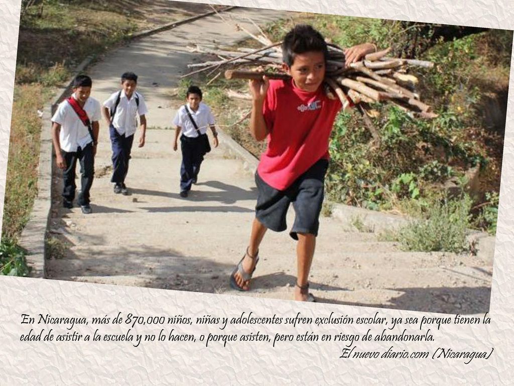 En Nicaragua, más de 870,000 niños, niñas y adolescentes sufren exclusión escolar, ya sea porque tienen la edad de asistir a la escuela y no lo hacen, o porque asisten, pero están en riesgo de abandonarla.