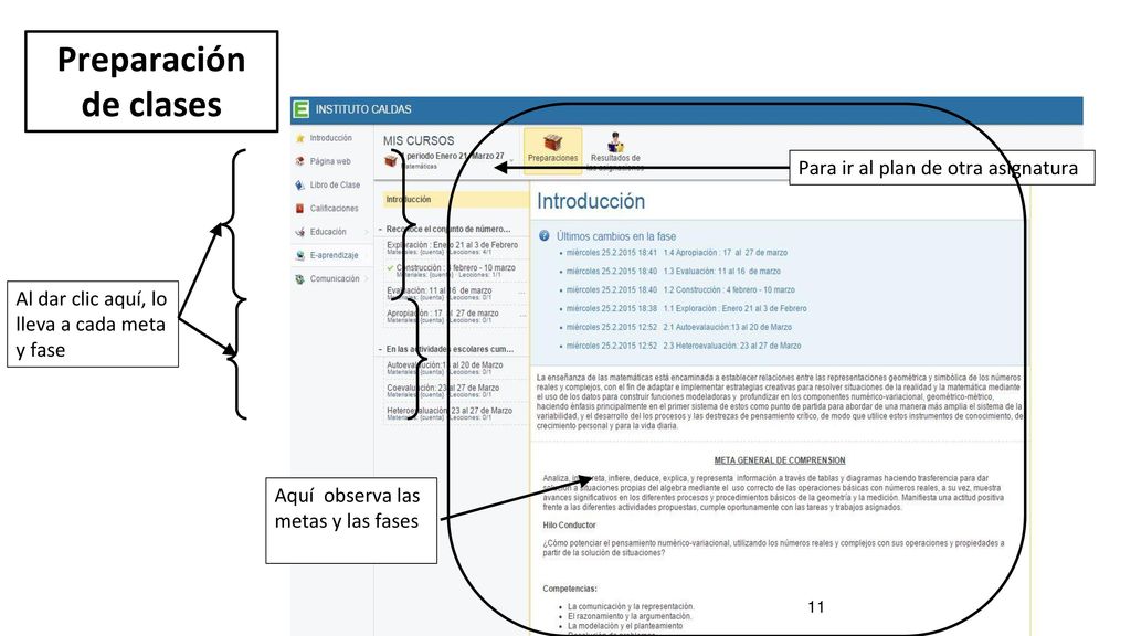 Preparación de clases Para ir al plan de otra asignatura