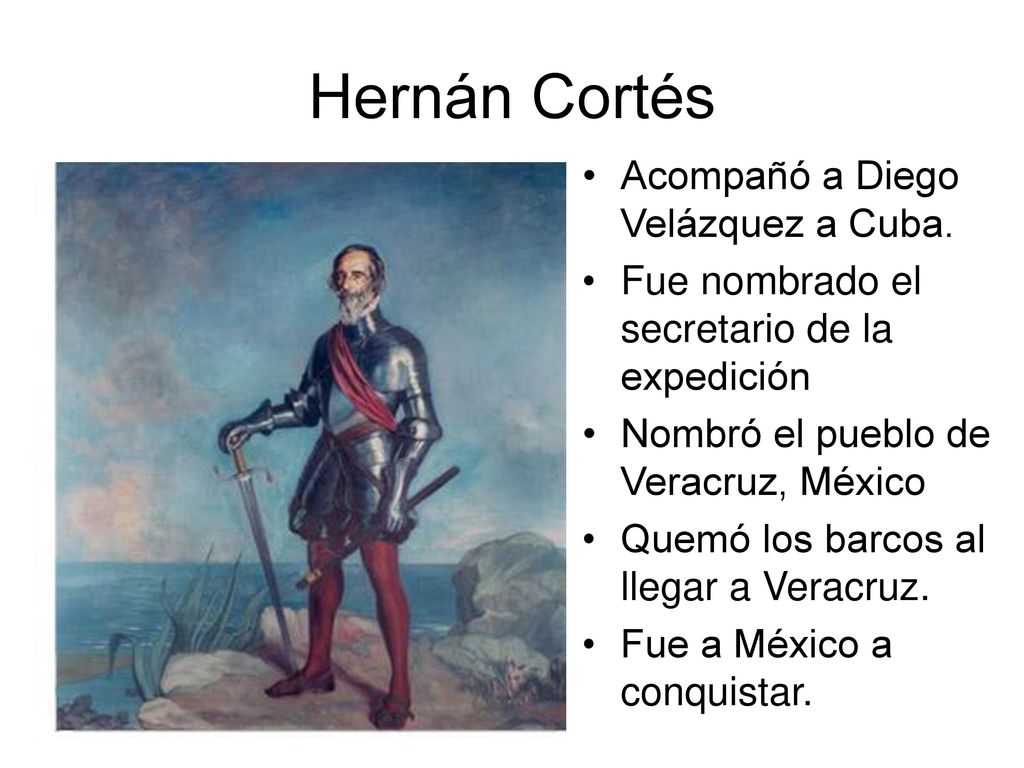 Hernán Cortés Acompañó a Diego Velázquez a Cuba.
