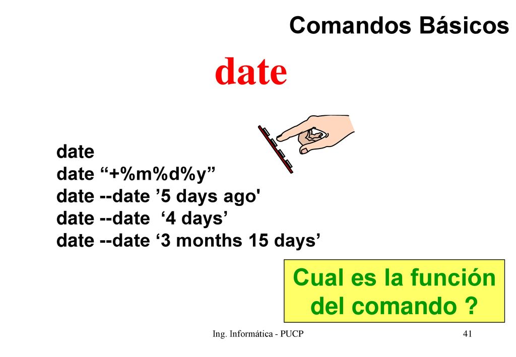 date Comandos Básicos Cual es la función del comando date