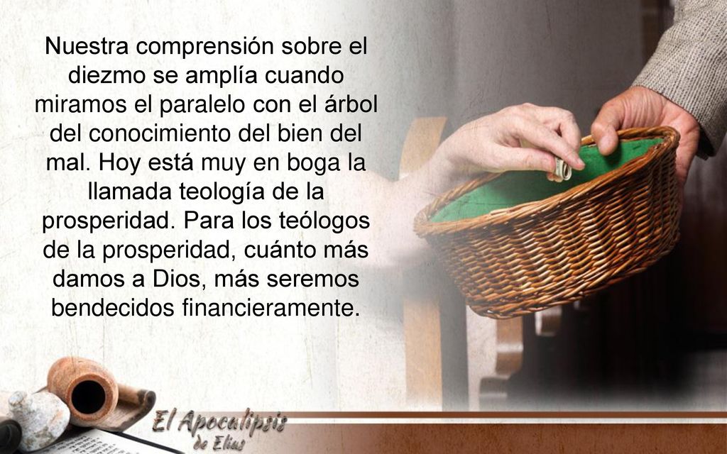 Nuestra comprensión sobre el diezmo se amplía cuando miramos el paralelo con el árbol del conocimiento del bien del mal.