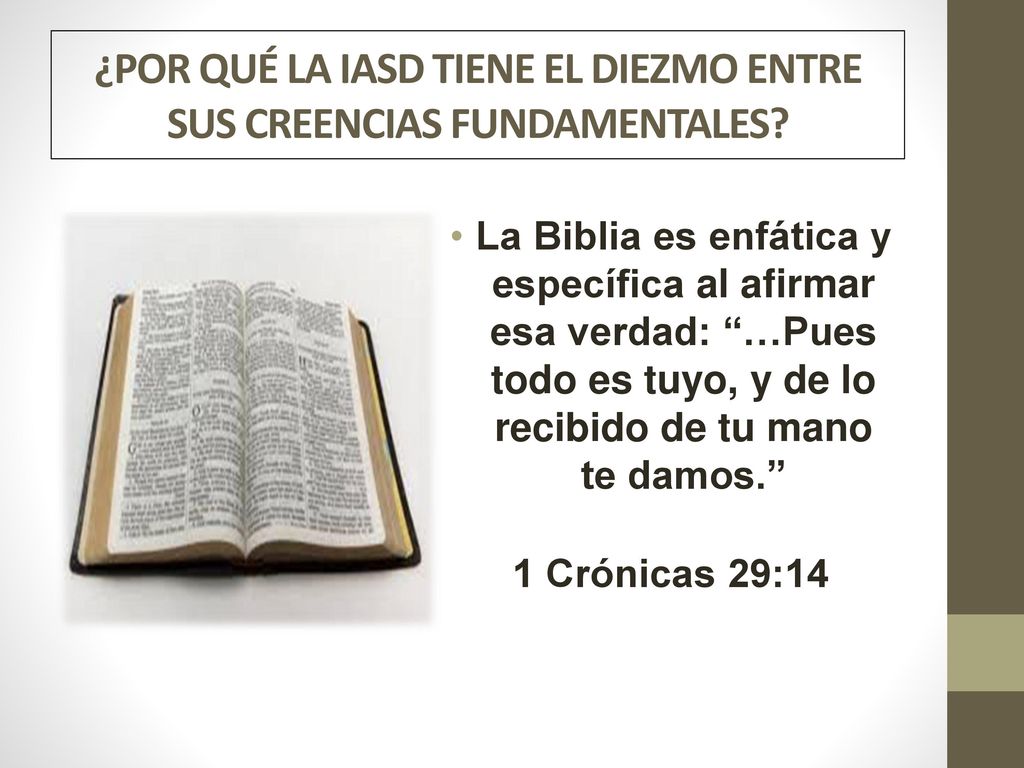 ¿POR QUÉ LA IASD TIENE EL DIEZMO ENTRE SUS CREENCIAS FUNDAMENTALES