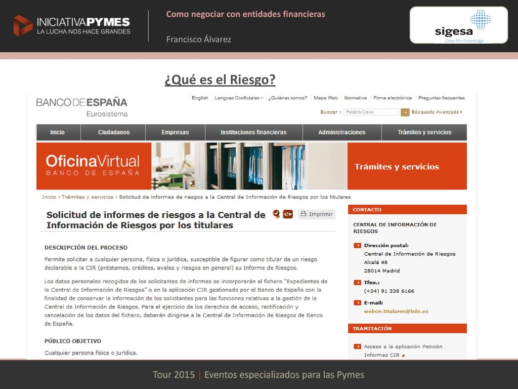 ¿Qué es el Riesgo Como negociar con entidades financieras Logotipo