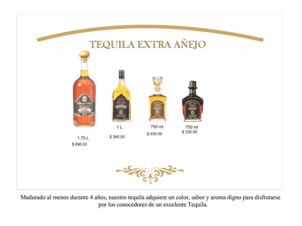 Madurado al menos durante 4 años, nuestro tequila adquiere un color, sabor y aroma digno para disfrutarse por los conocedores de un excelente Tequila.