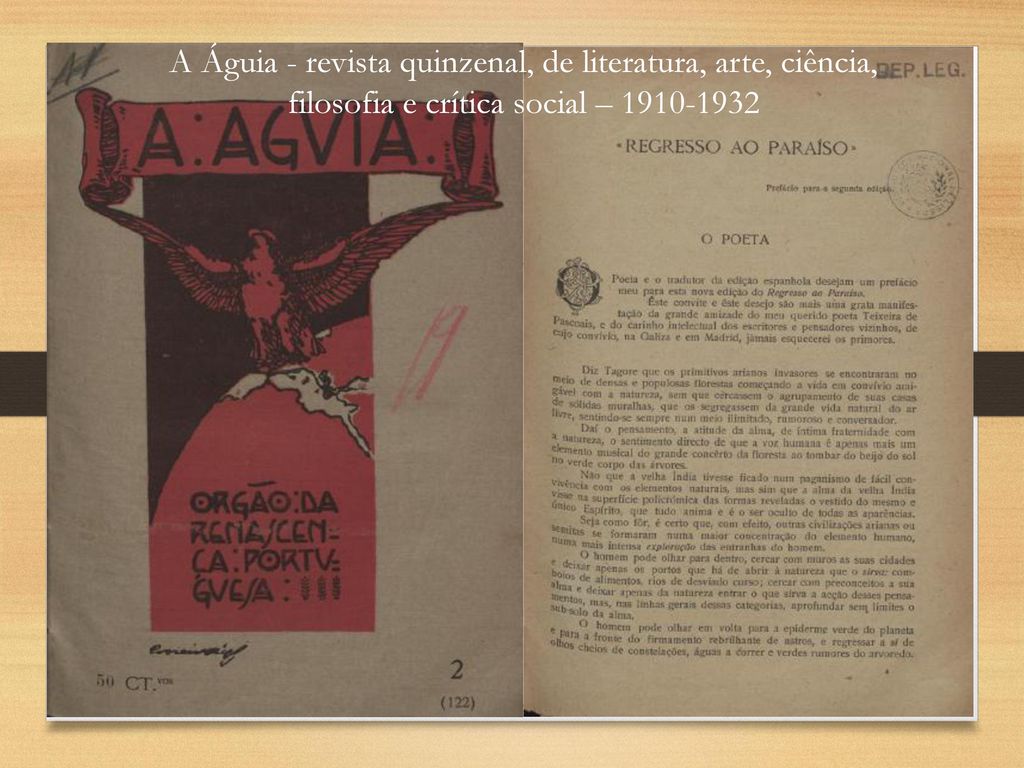 A Águia - revista quinzenal, de literatura, arte, ciência, filosofia e crítica social –