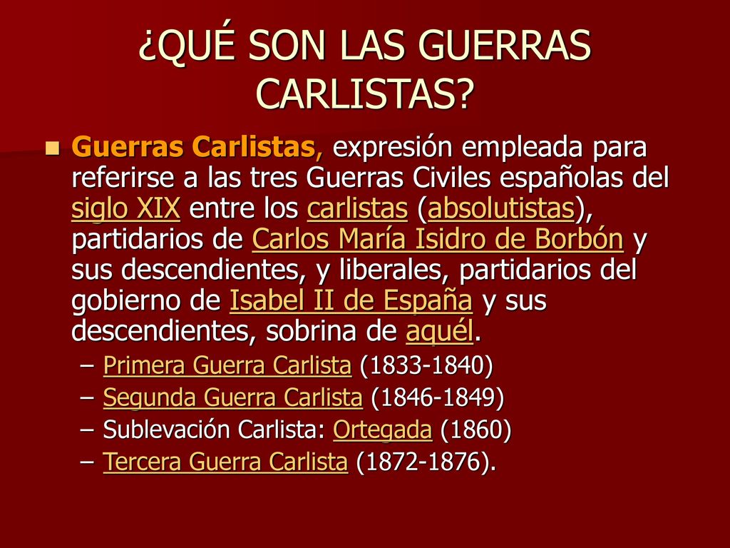 ¿QUÉ SON LAS GUERRAS CARLISTAS