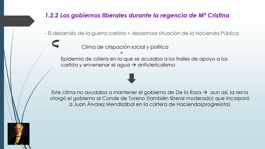 1.2.2 Los gobiernos liberales durante la regencia de Mª Cristina
