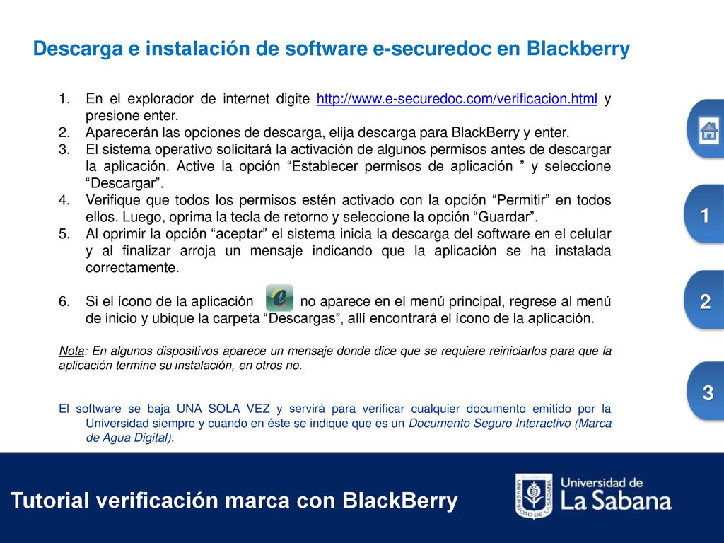 Tutorial verificación marca con BlackBerry